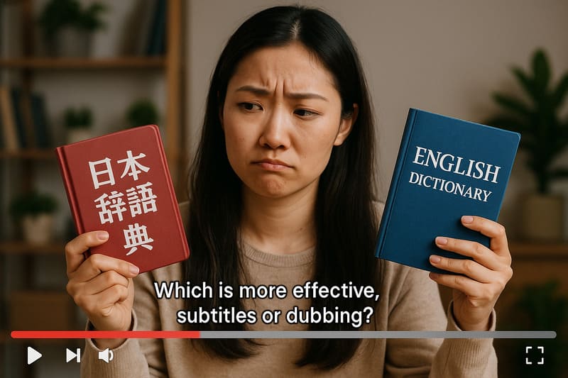 Youtuberが英語配信で字幕と吹き替えどちらが効果的かを比較する視点
