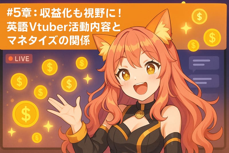 第5章：収益化も視野に！英語Vtuber活動内容とマネタイズの関係