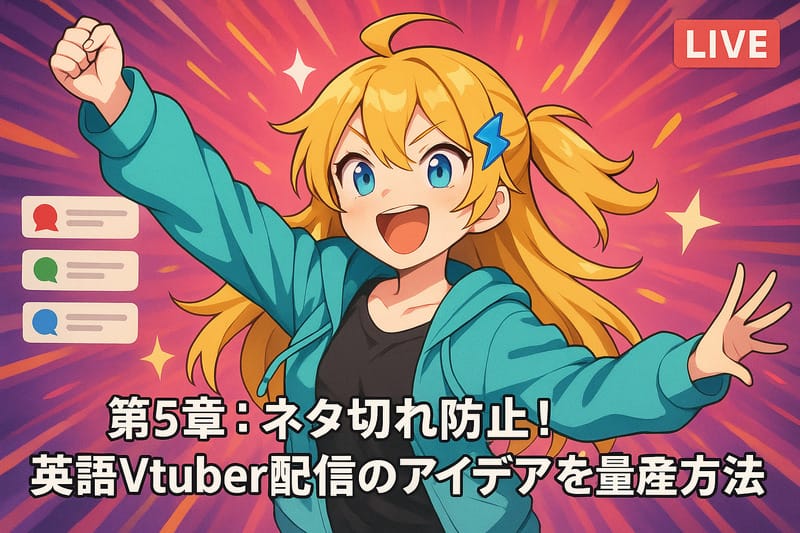 第5章：ネタ切れ防止！英語Vtuber配信のアイデアを量産する方法