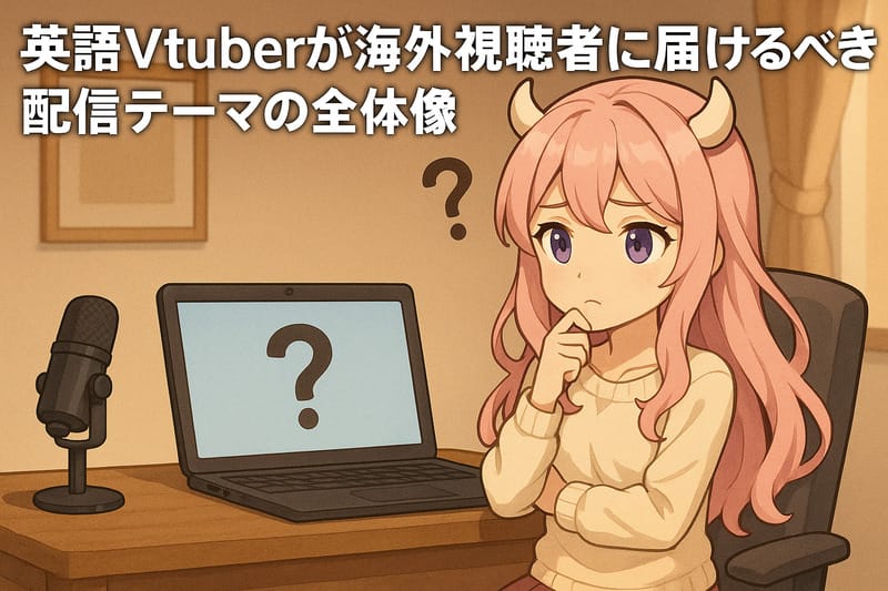 英語Vtuberが海外視聴者に届けるべき配信テーマの全体像