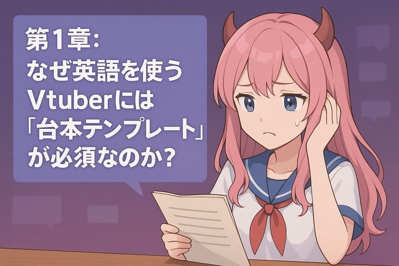 第1章：なぜ英語を使うVtuberには「台本テンプレート」が必須なのか？