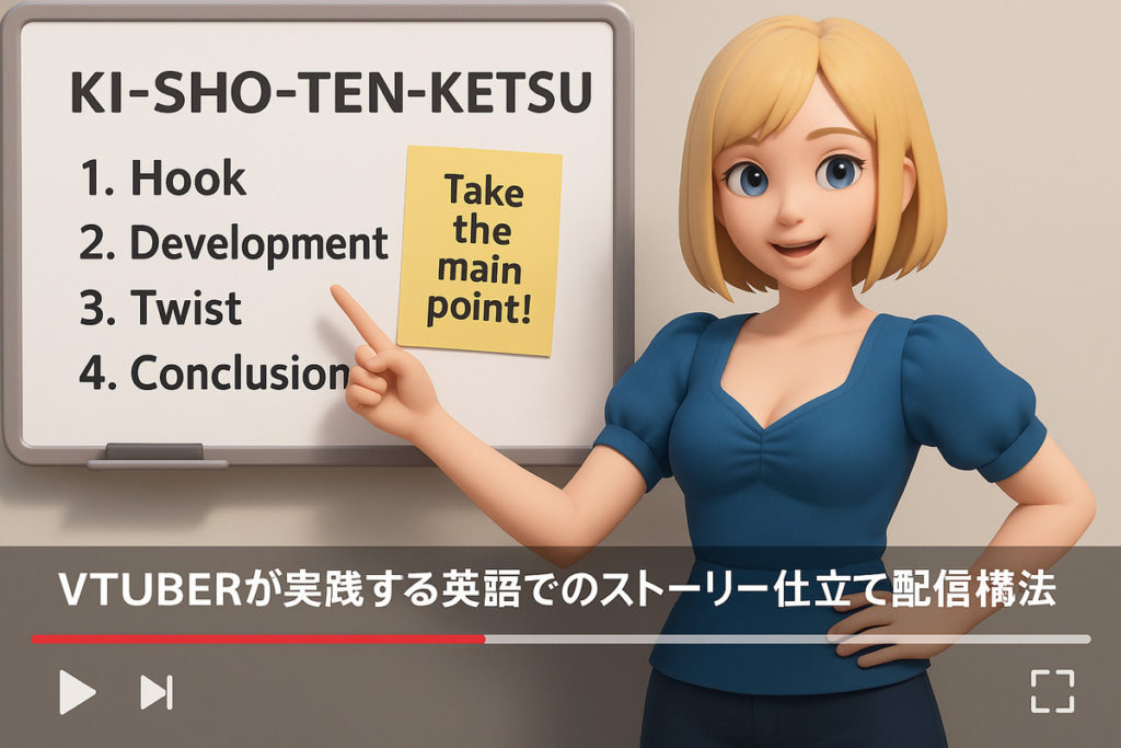 Vtuberが実践する英語でのストーリー仕立て配信の構築法