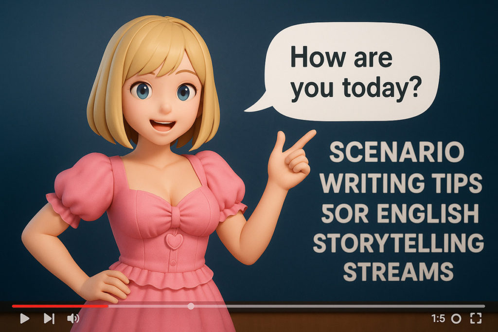 英語ストーリー仕立て配信の構築法に役立つシナリオ作成の工夫
