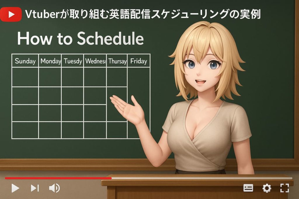Vtuberが取り組む英語配信スケジューリングの実例